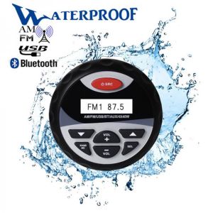 Marine Waterproof Bluetooth Stereo Radio Audio FM AM Receiver Car MP3 Player USB Sound System For Motorcycle Boat SPA UTV ATV