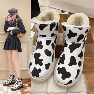 Women Boots 2021 Winter Shoes Woman Snow Boots with Plush Inside Botas Mujer Waterproof Winter Boots Female Booties Spot Pattern