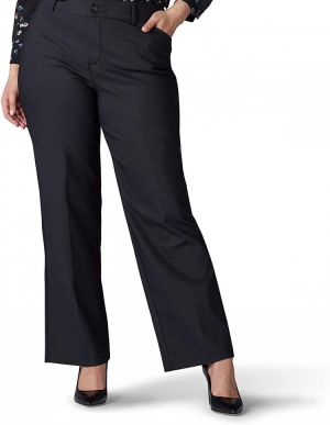 Lee Women's Plus Size Flex Motion Regular Fit Trouser Pant