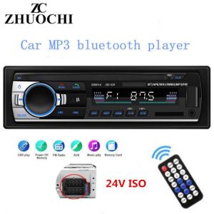 1 DIN 24V Car Radio audio FM Bluetooth MP3 Audio Player Bluetooth cellphone Handfree USB/SD Car Stereo Radio In Dash Aux Input