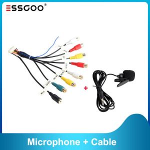 RCA Cable for Essgoo Android Car Radio to Connect Microphone Subwoofer 3.5mm Mic