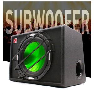 1200W 10-inch Car Active Subwoofer K-1050APR Car Audio System Wooden Speaker 4ohm High Power Car Subwoofer