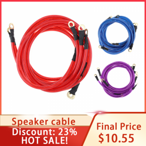 5 Point 0.6/0.8/1m Universal Car Ground Cables Auto Booster Jumper Grounding Wire System Kit to improve Power For Cars SUV Auto