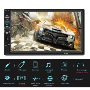 Car MP5 Player 7 Inch 2 Din FM Radio Stereo Player Bluetooth Autoradio Android IOS Mirror Link Auto In-dash with Reverse Camera