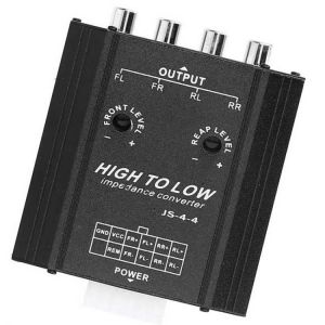 12V 4 Channel Audio Impedance Converter High to Low RCA Line Car Stereo Radio Speaker Frequency Filter Car style