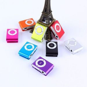 1PCs Mini Portable USB MP3 Player Mini Clip MP3 Waterproof Sport Compact Metal Mp3 Music Player with TF Card Slot Candy Colors