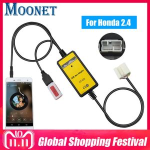 Moonet Car Audio USB AUX Adapter 3.5mm AUX Interface CD Changer for Honda Accord Pilot S2000 Civic CR-V QX003