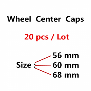 20pcs 68mm 60mm 56mm Black Blue White Wheel Center Hub Caps Badge Logo Car Styling Accessories