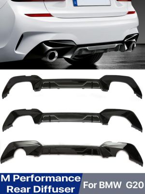 Rear Bumper M Performance Diffuser Spoiler Lip Body Kit For BMW 3 Series M340i 325i 320i G20 G21 2019 2020 2021 M Tech Sport