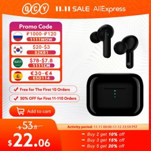 QCY T11 Dynamic-armature drivers earphone HiFi wireless headphone Bluetooth earbuds with 4 microphone HD call customizing APP