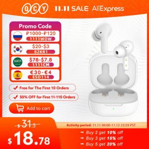 QCY T13 Bluetooth Headphone V5.1 Wireless TWS Earphone Touch Control Earbuds 4 Microphones ENC HD Call Headset Customizing APP