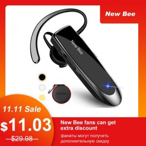 New Bee Bluetooth 5.0 Wireless Headset Earbuds Earpiece with Mic Mini Handsfree Earphones 24Hrs Headphones for iPhone xiaomi