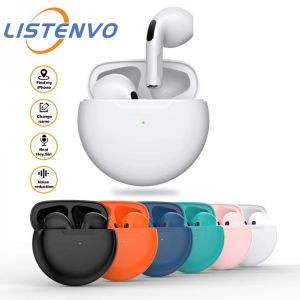 all in one place ביתית Air Pro 6 TWS Wireless Headphones 8D stereo HiFi  Earpiece With Mic Tws Bluetooth Earphone Noise cancle Earbuds For all phone