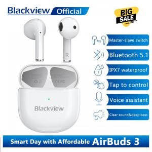 Blackview 2021 New AirBuds 3 Bluetooth 5.1 TWS Earphones Active Noise Cancelling Touch Control Headphone With Microphone