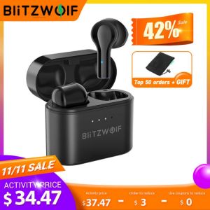 BlitzWolf BW-FYE9 TWS Earphone Wireless Earbuds Half In-ear DSP Noise Reduction Gaming bluetooth-compatible Earphones with Mic