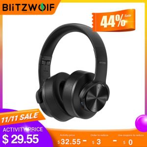 BlitzWolf BW-HP2 Bluetooth-compatible V5.0 Headphones Wireless Headset 50mm Driver Touch Control Over-Ear Gamer Headset with Mic