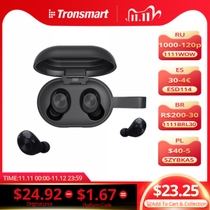 [Newest Version] Tronsmart Spunky Beat True Wireless Bluetooth Earphone QualcommChip Tech APTX Wireless Earbuds with CVC 8.0