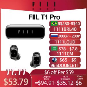 Original FIIL T1 Pro T1 Lite TWS True Wireless Earbuds Active Noice Cancelling Headset Bluetooth 5.2 Earphone IPX5 Waterproof