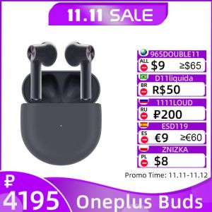 Global Version OnePlus Buds TWS Wireless Earphones Bluetooth 5.0 ENC Wireless Headphones 420mAh Battery 3 Mic OnePlus 9 Pro 9RT