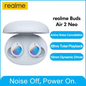 realme Buds Air 2 Neo RMA2008 Earphone ANC 28 Hours of Playtime Super Low 88ms Latency Wireless Headphones Fast Charge