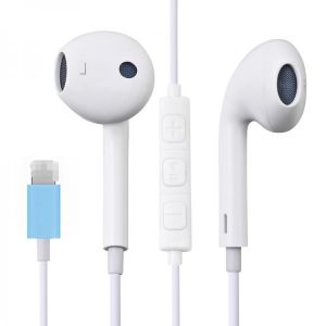 In Ear Earphone for iPhone SE 12 11 7 8 Plus XS MAX Pro Stereo Sound Wired Earbud Wire Control Bluetooth-compatible Headset