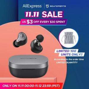 SOUNDPEATS H1 Hybrid Dual-Driver TWS Earphone Bluetooth 5.2 Apt-X QCC3040 HiFi sound Wireless Charging Earbuds 40Hrs Playtime