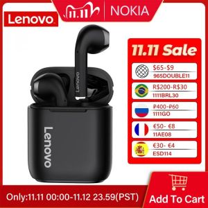 Original Lenovo LP2  TWS Wireless Headphone Bluetooth 5.0 Touch Control Dual Stereo Bass Earphones with Micphone Sports Earbuds