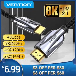 Vention HDMI 2.1 Cable 8K/60Hz 4K/120Hz 48Gbps HDMI Digital Cables HDMI 2.1 Cable Splitter for HDR10+ PS5 Switch Cable HDMI 2.1