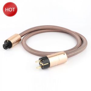 hot selling   HI End Schuko Power Cord CD Amplifier Amp EU Power Plug Cable HIFI AC Mains Power CableEU Schuko Power Iine