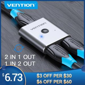 Vention HDMI Switcher 4K Bi-Direction 2.0 HDMI Switch 1x2/2x1 Adapter 2 in 1 out Converter for PS4 Xiaomi TV Box HDMI Splitter