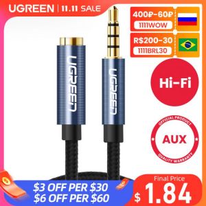 UGREEN Jack 3.5 mm Audio Extension Cable for Huawei P20 lite Stereo 3.5mm Jack Aux Cable for Headphones Xiaomi Redmi 5 plus PC