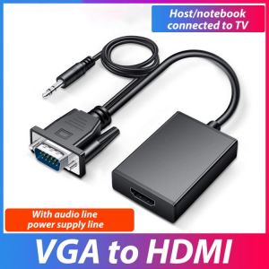 VGA to HDMI 1080P Converter Digital to Analog Video Audio Adapter Gold-plated interface For PS4 PC Laptop TV Box Projector