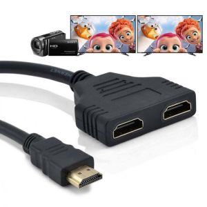 HD-MI Compatible Splitter One Input To Two Output Adapter Cable For Playstation TV Camera HD-MI Converter Multimedia Devices