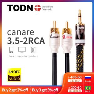 canare HiFi cable audio RCA cable Audio signal wire plug 3.5mm aux plug convert 2 RCA plug