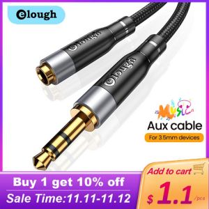 Elough 3.5mm Jack AUX Audio Cable Male to Female HiFi AUX Extension Cable Speaker Extender Cord for PC Headphones Xiaomi Huawei