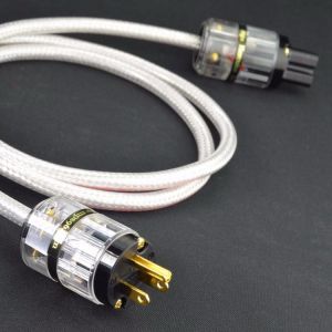 Audio Power Cable Brand New MPS M-8AC High Purity  99.9997% OFC+ Silver Plated Power Cord Wire Speaker Amplifier DAC Power