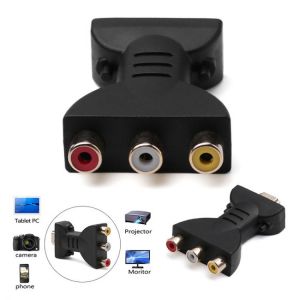 New High Quality Gold-plated HDMI-compatibleto 3 RGB RCA Video Audio Adapter AV Component Converter HDMI-compatible Cables