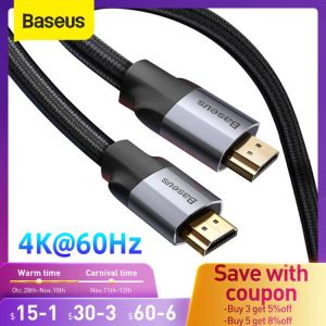 Baseus 4K 60Hz HDMI-compatible Splitter Cable for Xiaomi Mi Box HDMI-Compatible 2.0 Audio Cable Switch Splitter for Tv Box PS4
