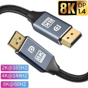 1m 2m 5m Displayport Cable 1.4 DP to DP Cable 8K 4K 144Hz 165Hz Display Port Adapter for apple tv box xbox series x Projectors
