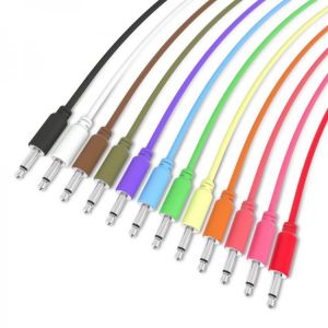 Eurorack Mono Patch Modular Cables - TS 3.5mm 1/8"- Patch Synth Synthesizer  - 5 Pack 1 color - Orange Pink ...