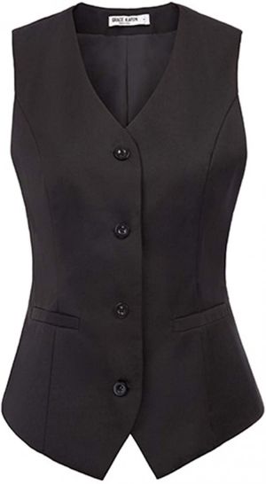 GRACE KARIN Womens Waistcoat Vest Vintage Steampunk Dress Jacquard Jacket