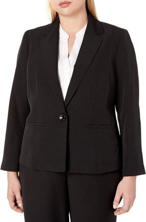 Kasper Women's Stretch Crepe One Button Jacket