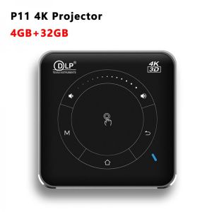 DLP P11 Newest Smart Pocket Mobile 3D Mini Projector Android 9.0 4K 3000mA Home Cinema 2.4G/5G LED Proyector