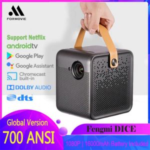 Formovie DICE Projector TV 700ANSI 1080P Built-in Battery Video Home Theater Beamer Projector MIUI System Google TV Beame