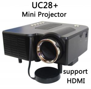 UNIC Multidimension UC28+ household mini LED projector Support computer TV USB flash SD card and DVD Proyector