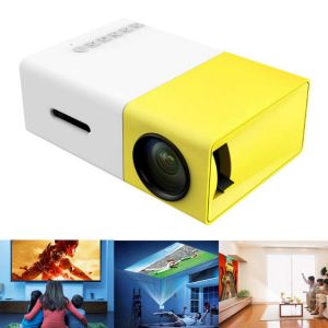YG300 Mini LED Projector 480x272 Pixels Supports 1080P HDMI USB Audio Media Players Portable Home Office Mobile Phone Projector