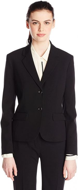 NINE WEST Women's Two Button Bi Stretch Notch Suit Jacket