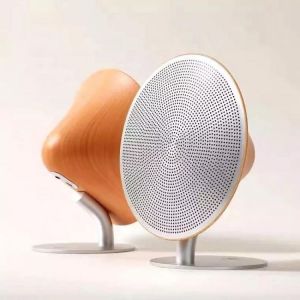 China OEM Manufacturers and Packers Mini Wireless TWS Speaker Retro Wood Desktop Support NFC Touch Surface Subwoofer Home Audio