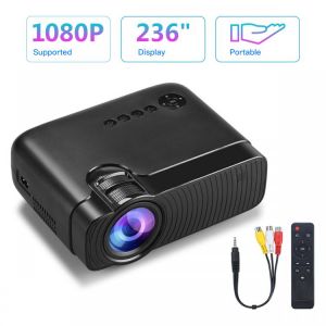 Portable Movie Projector  Mini LED Projector 1080P Supported 3500  50,000 Hours Lamp Life 236 Inch Display for Home Theater