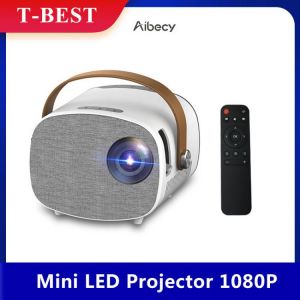 Aibecy YG230 Mini LED Projector 1080P 1000 Lumens Portabal Projector Built-in Speaker Remote Control for Home Cinema Theater